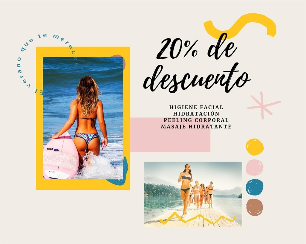 20% de descuento en tratamientos faciales y corporales para preparar tu piel para el verano