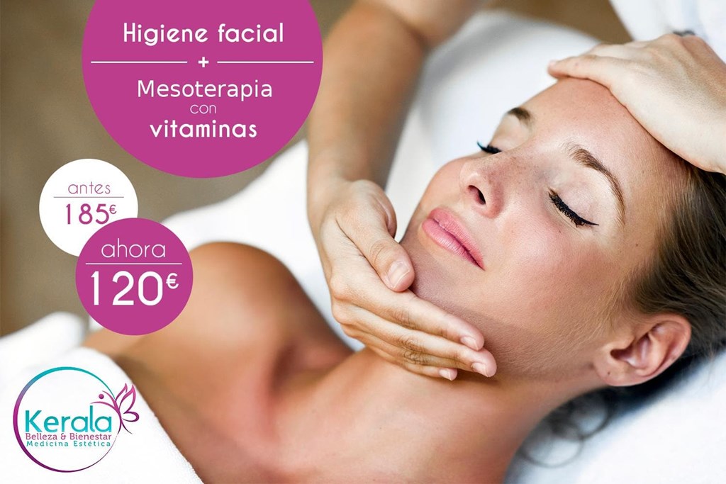 Higiene facial + mesoterapia con vitaminas por tan solo 120€